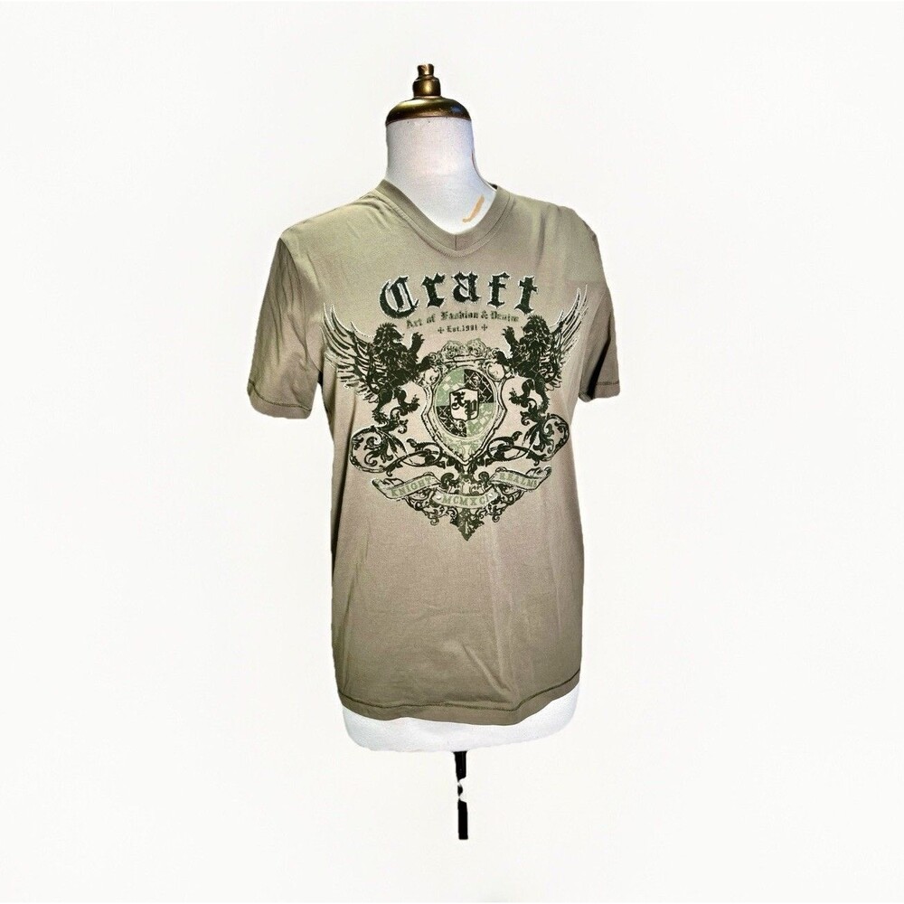 XIOS T-Shirt Size S NWT Men's Y2k Grunge Biker Punk Rock Soft Short Sleeve Top